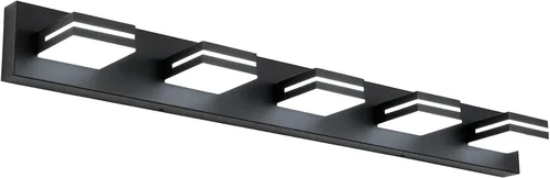 Miniatura 11 de SineRise - Lámpara LED para tocador de baño - Moderna lámpara de acrílico con acabado cromado para iluminación de pared sobre el espejo - 2 luces
