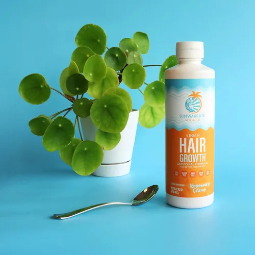 Miniatura 7 de Sunwarrior Aceite de romero líquido para el crecimiento del cabello con biotina y omega 3 curcumina, ácido hialurónico tocoferol, reduce