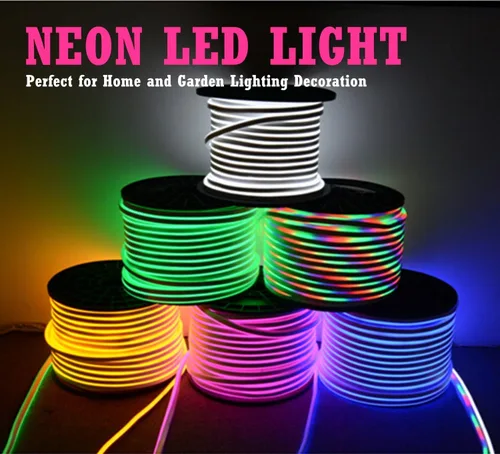 Miniatura 3 de Tira de luz LED RGB de neón, AC110-120 V/flexible, impermeable, regulable, multicolor, multimodos, cuerda de luz + control remoto de 24 teclas