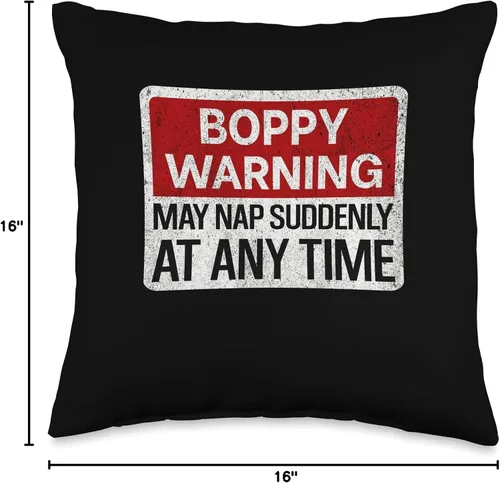 Miniatura 4 de Funny Mens Grandpa Humor Jokes For Boppy Divertido letrero de advertencia de Boppy para hombre, con texto en inglés "May Nap Suddenly at Any Time