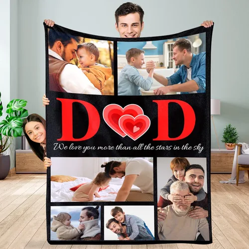 Miniatura 44 de Manta personalizada con foto/texto, manta con imagen personalizada, regalos de amor, regalos personalizados para parejas para novio, novia, esposa