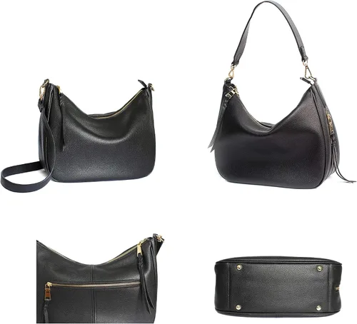 Miniatura 4 de Meliaebag - Bolso para cámara réflex digital sin espejo para mujer, lindo bolso cruzado de cuero de primera calidad para llevar al hombro Negro