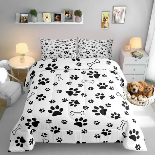 Miniatura 32 de Lindo Juego de Edredón de Elefante Juego de Ropa de Cama de Animales de Dibujos Animados para Niños Niñas Mujeres Adultos Edredón de Hojas