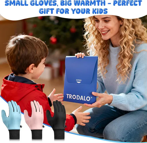 Miniatura 7 de Guantes de invierno para niños y niñas de 4 a 10 años, antideslizantes, suaves, cálidos, para ciclismo, correr, fútbol