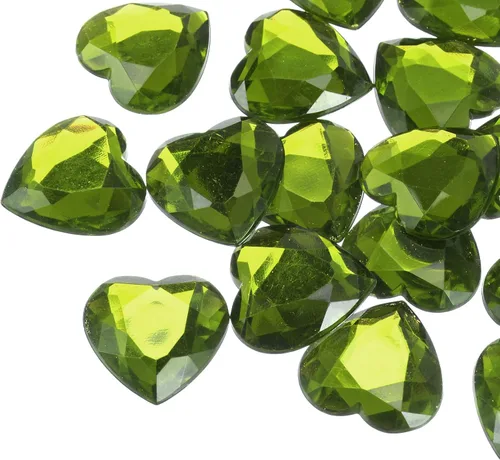 Miniatura 9 de MECCANIXITY 20 piezas de diamantes de imitación acrílicos de corazón de 0.787 pulgadas (0.787 in) con parte trasera plana, gemas de plástico