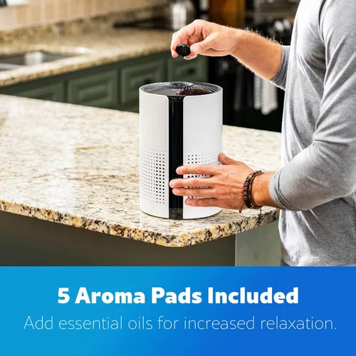 Miniatura 7 de Kenmore PM1010 Purificadores de aire para dormitorio hasta 348 pies cuadrados con filtro HEPA H13 auténtico, traba para niños, modo de sueño