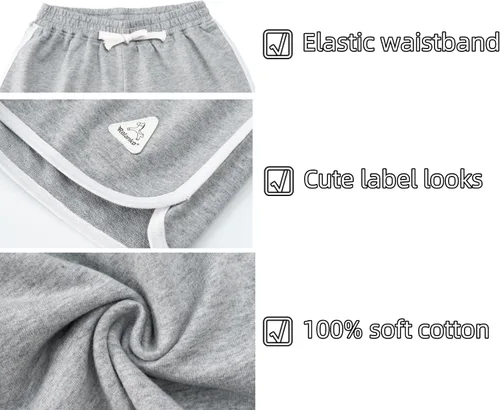 Miniatura 2 de Rolanko Pantalones cortos activos de delfín para niñas, paquete de 3 unidades, ciclismo, correr, verano, playa, atletismo, deportes, 4-14 años