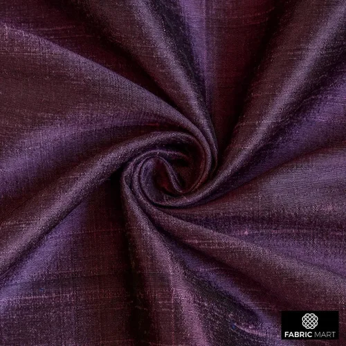 Miniatura 8 de Fabric Mart Direct Tela Dupioni de seda de vino oscuro por The Yard, 1 yarda 41 pulgadas de ancho Slubbed Dupioni Silk Solid Color Purple