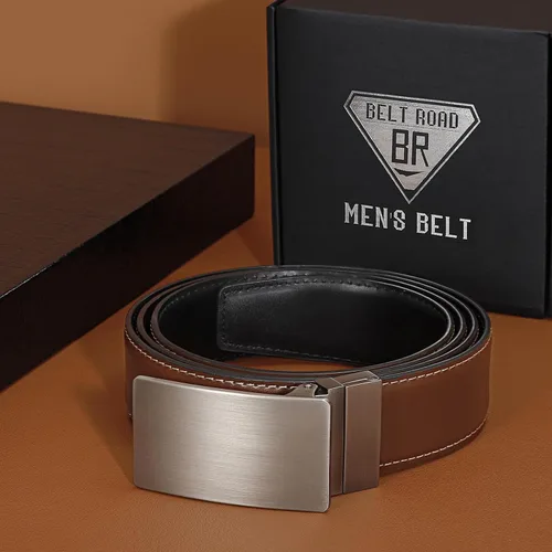 Miniatura 6 de Cinturones de vestir de cuero para hombre con hebilla reversible Cinturón de jeans casual