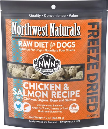 Miniatura 8 de Northwest Naturals Alimento liofilizado para perros de pescado blanco y salmón - Nuggets de tamaño bocado - Sin granos, alta en proteínas, dieta