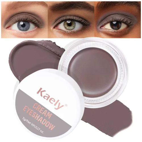 Miniatura 18 de evpct Paleta de maquillaje en pote de sombra de ojos en crema única para mujeres mayores, sombra de ojos de champán con shimmer, glitter metálico