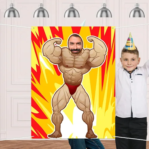 Pancarta de fotos de fitness, telón de fondo, culturista, juego de simulación, fiesta, gimnasio, ejercicio, deportes, decoración temática muscular