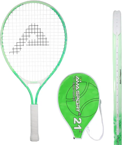 Miniatura 30 de AMA SPORT Raqueta de tenis para niños pequeños, kit de iniciación de raqueta de tenis de 17 a 25 pulgadas para niñas y niños con bolsa de nailon
