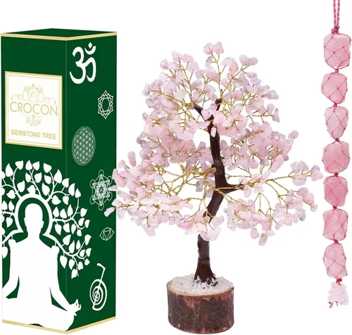 Miniatura 11 de Árbol de la vida de 7 chakras, árbol de la vida de cristal, árbol de piedras preciosas hecho a mano, árbol de Feng Shui, decoración de cristal