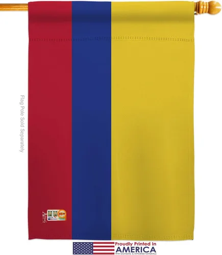 Miniatura 2 de Americana Home & Garden HG140055 Colombia Banderas de la Nacionalidad del Mundo Impresiones Decorativas Casa Vertical 28" X 40" 13" 18,5" Colección