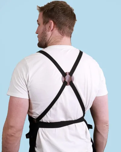 Miniatura 2 de Caldo Delantal de cocina de lona para cocinar, delantal de lona para hombre y mujer, para chef profesional, servidor o barista, ajustable con Negro