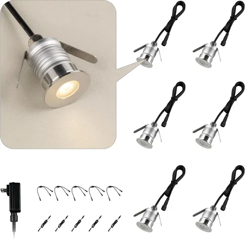 Miniatura 8 de Mini lámpara subterránea 201, 1 W, DC12 V, IP67, tipo empotrado de bajo voltaje, cubierta de acero inoxidable 304, adecuada para terrenos al aire