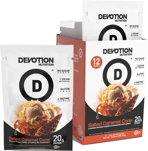 Miniatura 14 de Devotion Nutrition Brownie - Proteína en polvo para batidos, hornear, brownies, postres, 0.71 oz de aislado de suero y mezcla de caseína, sin azúcar
