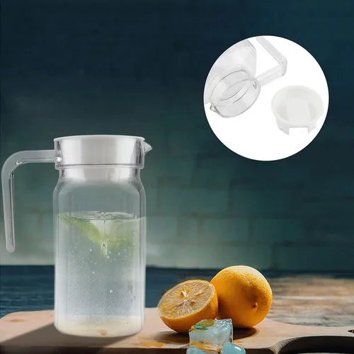 Miniatura 7 de Jarra acrílica de 16.9 fl oz/18 onzas, jarra de agua transparente con tapa, jarra de jugo irrompible, botella de agua fría para jugo casero, té