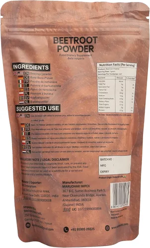 Miniatura 3 de Polvo de raíz de remolacha, refuerzo de óxido nítrico natural, superalimento en polvo para energía natural, 8.01 oz, 8 onzas, media libra