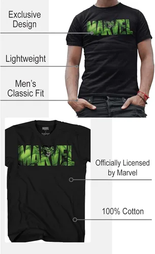 Miniatura 2 de Marvel Hulk Logo Fill Graphic T-Shirt for Adults
