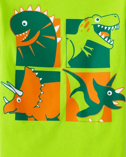 Miniatura 3 de The Children's Place Baby-Boys and Toddler Dino,Animals,Sharks Short Sleeve Graphic T-Shirts,3 Pack