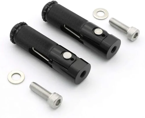 Miniatura 4 de 0.315 in Billet motocicleta plegable Rearsets reposapiés Estriberas Estriberas Pedal universal para YZF R1 R6 R125 R3 R25 MT07 MT-07 MT09 MT-09 FZ09