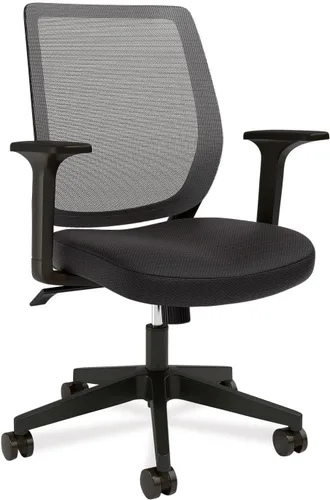 Alera Wessex - Silla ergonómica de malla para oficina, silla giratoria de escritorio para computadora, altura de asiento ajustable, soporta hasta