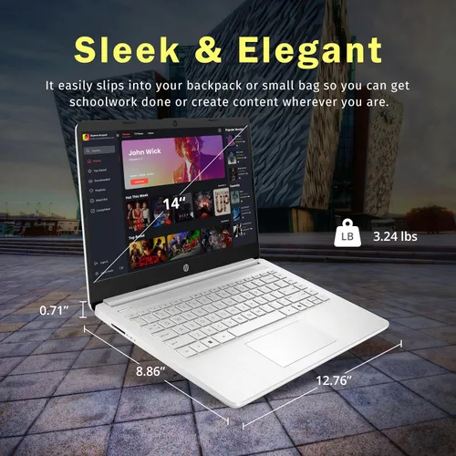 Miniatura 8 de HP Stream - Laptop de regreso a clases de 14 pulgadas, procesador Intel N150 (Beats i3-1115G4), Copilot AI Microsoft 365 de 1 año, 4 GB de RAM, 128