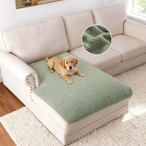 Miniatura 34 de H.VERSAILTEX Funda Antideslizante para Sofá de Mascotas Protector de Cama de Perro de Chenilla Funda de Sofá Gruesa y Suave Apta para Mascotas