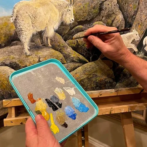 Miniatura 8 de Papel de Paleta WetNDri para Pintura Acrílica. 50 Papeles de Paleta de Pintura Desechables y 2 Esponjas Grises de Paleta Húmeda Adecuadas