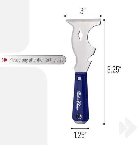 Miniatura 2 de Bates- Raspador de pintura, herramienta de pintores 10 en 1, raspadores de pintura para madera, herramienta de pintores, cuchillo de pintor, Rojo