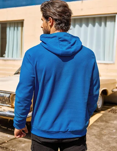 Miniatura 6 de COOFANDY Sudadera con capucha para hombre, manga larga, casual, con bolsillo, de punto gofre