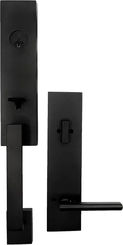 Weslock Leighton (02870-252SL2D) - Juego de manijas de entrada para puerta delantera