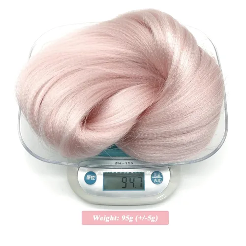 Miniatura 5 de Cabello trenzado preestirado en oro rosa púrpura 26 pulgadas extensiones de cabello de color rosa claro para trenzas de ganchillo, trenzas de caja