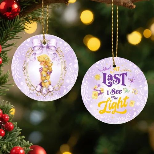 Miniatura 17 de Adornos Colgantes de Navidad Ho-Ho-Ho de 2 Lados Impresos 2025, Regalos de Terror de Navidad para Amantes de las Películas, Adorno de Cerámica
