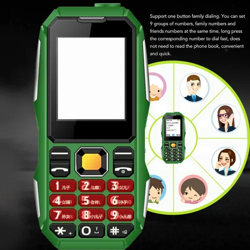 Miniatura 2 de Tangxi Mini teléfono celular resistente para personas mayores, 1.8 pulgadas a prueba de caídas y polvo teléfono móvil al aire libre, batería de 5800