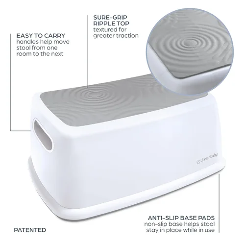 Miniatura 3 de Dreambaby Taburete para niños y adultos, ayuda de entrenamiento con escalones antideslizantes de agarre seguro, soporta hasta 320 libras para niños