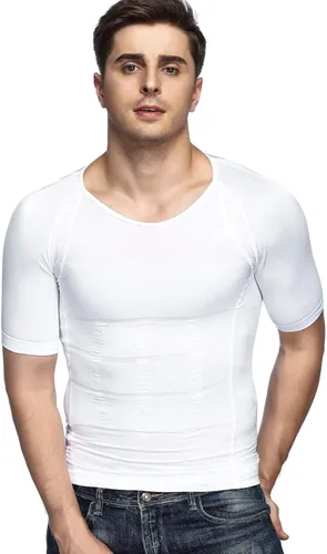 Miniatura 3 de Odoland 3 Pack Men's Body Shaper Slimming Shirt Tummy Vest Thermal Compression Base Layer Slim Muscle Short Sleeve Shapewear