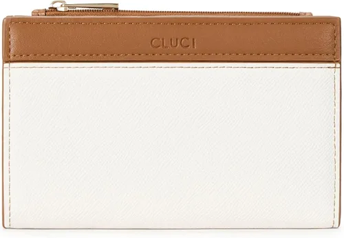 Miniatura 8 de CLUCI Cartera RFID para mujer de cuero PU pequeña, cartera de mujer con bloqueo, cartera de señoras con bolsillo para tarjetas de crédito, Beige