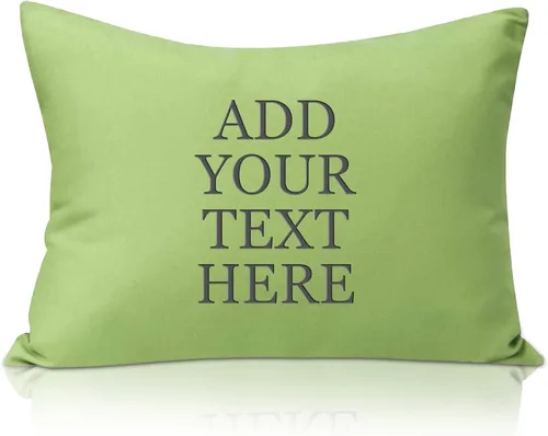 Funda de almohada personalizada para niños pequeños, 14 x 20 pulgadas, microfibra súper suave con cierre de sobre, verde saga