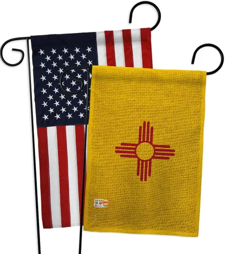 Miniatura 4 de New Mexico Garden Flags 2pcs Pack Americana States USA American Territories Republic Country Particular Area Small Decorative Gift Yard House Banner
