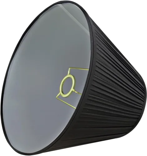 Miniatura 3 de Aspen Creative 59102A pantalla de lámpara Empire Uno en negro, 5" parte superior x 10" parte inferior x 8" altura inclinada, Slip UNO 33mm
