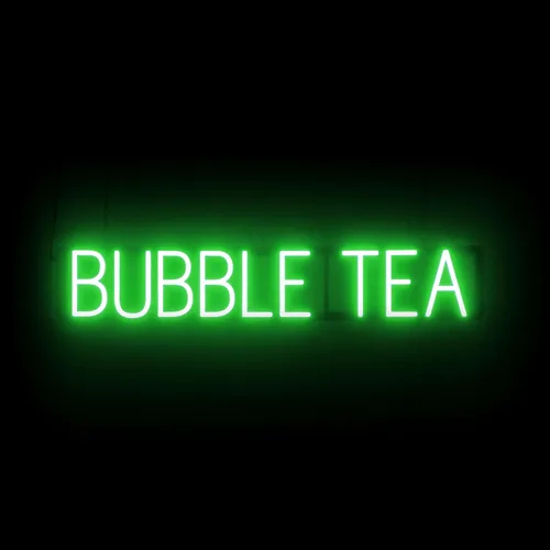 Miniatura 16 de SpellBrite Letrero BOBA para cafeterías y tiendas de té Boba Señales relacionadas con Boba, con aspecto de neón, luz LED azul 17.2 x 6.3 pulgadas