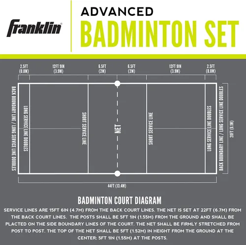 Miniatura 5 de Juego de bádminton Franklin Sports, 1