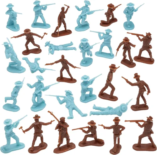 Miniatura 5 de BMC The Alamo Plastic Army Men - Figuras de soldado de 37 piezas de Texas vs. Mexico