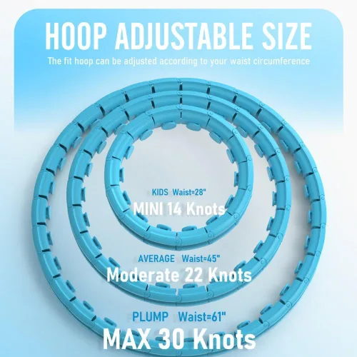 Miniatura 3 de JKSHMYT Infinity Weighted Hula Exercise Hoop, for Adults Women Weight Loss Plus Size, 30 Detachable Links