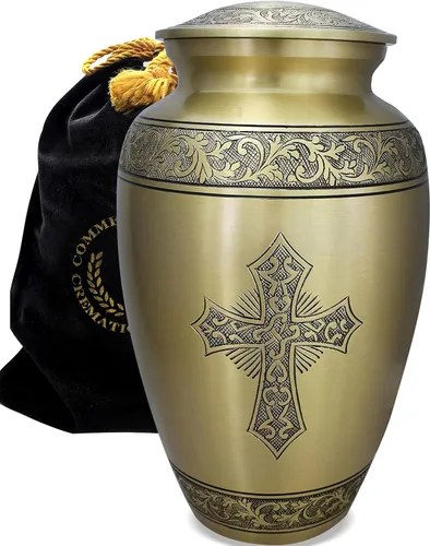 Miniatura 22 de Urna de cremación de cruz negra para cenizas hombre adulto – Urnas de cremación personalizadas para cenizas humanas, urnas decorativas para hombre