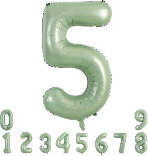 Miniatura 32 de TONIFUL 40 Inch Pastel Blue Number 8 Foil Balloons Large Mylar Foil Digital 8 Balloons for 8th Birthday, Gender Neutral Party, Baby Shower, Oro rosa