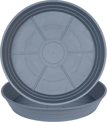 Miniatura 14 de Plato para macetas de 10 a 25 pulgadas, bandejas de riego extra profundas para macetas, bandeja de drenaje pesada para interiores sin agujeros, 4